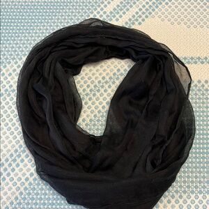 Elegant Black Sheer Infinity Scarf
